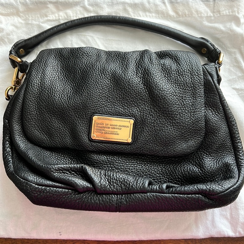 MARC BY MARC JACOBS BLACK LEATHER BAG - Picture 1 of 5